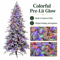 Guirlandes lumineuses de Noël d'intérieur à brancher, LED blanc chaud, pré-éclairées pour arbre de Noël, décoration de fenêtre et de fête