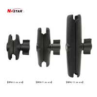 Support de téléphone flexible pour vélo et moto avec bras articulé double prise pour Ram, longueurs 6CM, 9CM, 15CM