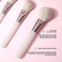 Ensemble de pinceaux cosmétiques de luxe pour le visage, fibres synthétiques, mélange de poudre vegan, fond de teint, contour, outils de beauté, ensemble de pinceaux de maquillage, 10 pièces