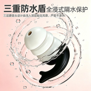 Tapones de Silicona para los Oídos, Reducción de Ruido, Prevención de Ronquidos, Negros y Blancos, Lavables y Reutilizables - Product Image 4