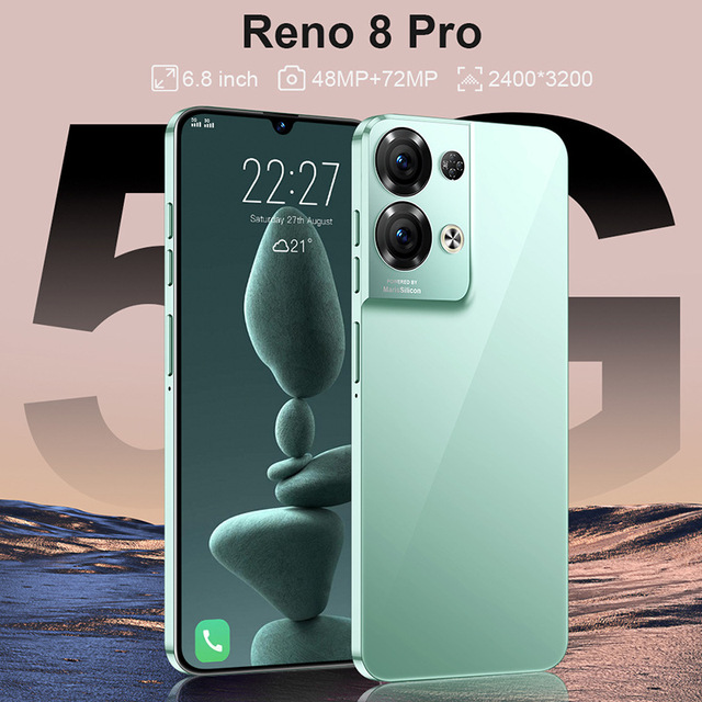 Trendy Reno8 Pro Export Edition Smartphone 6.8 Inch Large Screen 8GB RAM 256GB Storage Low Price Premium Quality