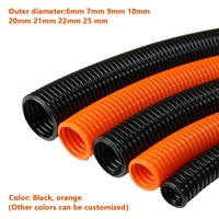 Conduit flexible ondulé Zhonghe PA 32 mm 1/4 pouce résistant aux UV noir pour la protection des câbles électriques RoHS