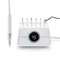 Machine à ongles professionnelle sans balais 45000 tr/min, couple élevé, ponceuse électrique compacte de bureau avec pédale pour manucure en salon
