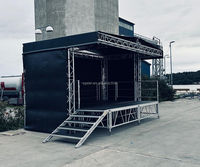Aluminium d'étape de système de botte de scène de concert adapté aux besoins du client avec le podium mobile d'étape de garde-corps pour l'événement