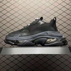 Summer basketball style casual shoes with thick sole, anti-slip and supportive features. Black walking shoes for men. - Product Image 2