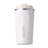Tasse isotherme double paroi en acier inoxydable 304, anti-fuite, avec couvercle torsadé, finition mate, réutilisable, prête à être expédiée