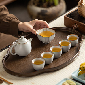 Ru Ware Heaven And Earth Cup Porcelain Gold Inlaid Rim Kung Fu Tea Cup <b>Large</b> Size Master Cup - Product Image 3