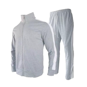 Survêtements de fitness imprimés sur mesure, respirants et légers, avec fermeture à glissière complète pour hommes, ensembles d'été, vêtements de marque privée pour équipes de studios - Product Image 2
