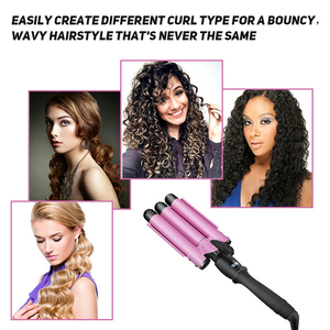 Chine 2020 Meilleur Vendeur Personnalisé OEM Cheveux Bigoudi En Gros 450f 32mm Triple Bigoudi Pour L'usage À La <span class=keywords><strong>Maison</strong></span>// - Product Image 6