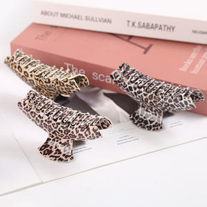 Accesorios para el Cabello de Mujer Estilo Vintage, Pinza de Pelo Acrílica Grande, Pinza de Pelo con Diseño de Leopardo para Mujer - Product Image 4
