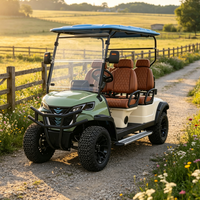 Voiture de golf électrique professionnelle personnalisée Rainbow 4 places, 48V, alimentée au lithium, tout-terrain, 30-50 km/h, 70-90 km d'autonomie