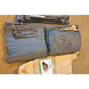 HOMFUL 4 persone grande <span class=keywords><strong>tenda</strong></span> a cupola in <span class=keywords><strong>cotone</strong></span> bianco <span class=keywords><strong>tenda</strong></span> da esterno in tela con <span class=keywords><strong>tenda</strong></span> a cupola con schermo - Product Image 4