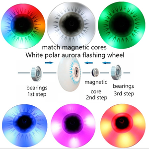 Ruedas para Patines, Ruedas de Patinaje en Línea con Luces LED de 110 mm, Ruedas de Patinaje Matter <span class=keywords><strong>G13</strong></span> de 100 mm, Ruedas de Patinaje Luminosas de 110 mm y 90 mm - Product Image 4