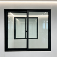 Fenêtre coulissante horizontale en PVC Conch, double vitrage pour la rénovation de la maison