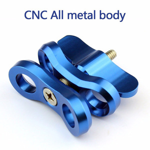 Clip de Mariposa de Doble Bola de Aleación de Aluminio Ligero para Buceo, Abrazadera para Cámara Subacuática para <span class=keywords><strong>Insta360</strong></span> <span class=keywords><strong>ONE</strong></span> <span class=keywords><strong>R</strong></span>/X4/X5 DJI Osmo GoPro Hero - Product Image 5