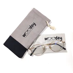 Hot sale Multifunctional Custom With Logo Cotton Flap Soft Leather Pu Microfiber Packaging Cloth For Sunglasses Bag Pouch