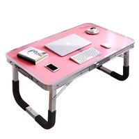 Table pliante en alliage d'aluminium de style ethnique, bureau d'étude pour étudiants en dortoir, bureau d'ordinateur simple, table de salle à manger portable pour baie vitrée