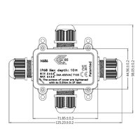 Boîtier de jonction étanche IP68 M686 à 4 voies en matériau PC pour panneaux solaires extérieurs et éclairage paysager