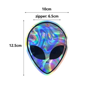 Custom 3.5g Mylar Bags Smell Proof Holographic Mylar Bags Resealable Zipper Die <b>Cut</b> Gravure Printing 3.5g 7g 14g 28g for Jelly - Product Image 3