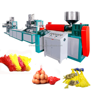 Single-Screw PP Onion Alho Batata Embalagem Net Bag Making <span class=keywords><strong>Machine</strong></span> PLC Componentes Plástico Processado com Núcleo PE - Product Image 1