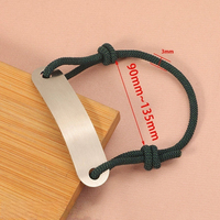 Bracelets en acier inoxydable de taille réglable en gros, bracelet jonc DIY fait main, bijoux vierges pour la gravure