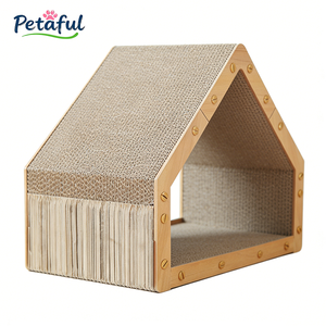 Groothandel Hoge Kwaliteit Ecologisch Verantwoorde Moderne Grote Kattenkrabplank Kattenhuis Stijlvol Duurzaam Driehoekige Vorm Karton - Product Image 5
