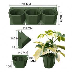 Sistema hidropónico vertical al por mayor macetas de plástico para colgar en la pared maceta vertical apilable de riego automático colgante - Product Image 4