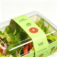 Boîte d'emballage alimentaire polyvalente en papier kraft 450g pour salade, design personnalisé, avec couvercle transparent, pour vente à emporter