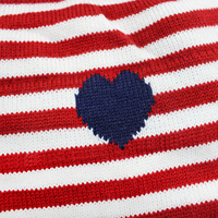 Pull pour chien rayé rouge et blanc, jacquard cœur marine, col roulé, tricot côtelé, confortable et chaud pour l'hiver, logo personnalisé, pour petits et moyens chiens