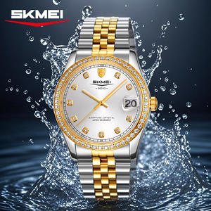 New arrival Full Steel <b>Couple</b> <b>Watches</b> OEM Customize Logo 3ATM Waterproof Stainless Steel Sapphire Glass Quartz <b>Watch</b> For Men - Product Image 2