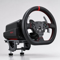 Volante de Carreras PXN V10 Pro 3.2Nm con Accionamiento Directo, 3 Pedales con Force Feedback, Simulador para PC, Xbox Series X/S, PS4