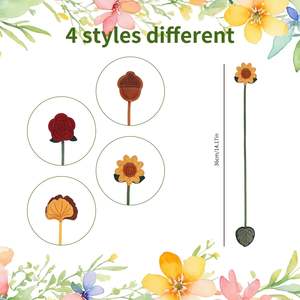 Marcapáginas <span class=keywords><strong>de</strong></span> Cuero Duradero con Diseño <span class=keywords><strong>de</strong></span> Rosa y Girasol <span class=keywords><strong>para</strong></span> Lectura Diaria, Regalo <span class=keywords><strong>para</strong></span> Amantes <span class=keywords><strong>de</strong></span> los Libros y Profesores, Marcador <span class=keywords><strong>de</strong></span> Páginas Portátil - Product Image 3