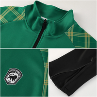 Survêtements de Sport d'Hiver Noirs Zippés avec Logo Personnalisé par Sublimation ou Broderie, Collection Designer pour Hommes Wx25702