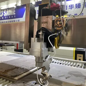 AC 5 Axis CNC Water Jet Top Counter Mesin Pemotong dengan Porselen Lembaran