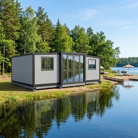 Maison mobile de luxe préfabriquée modulaire, conteneur extensible, maisonnette, maison en boîte, maison mobile