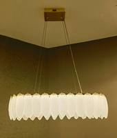 JYLIGHTING îlot de cuisine en verre moderne nordique décoratif suspendu en travertin plume suspension en verre