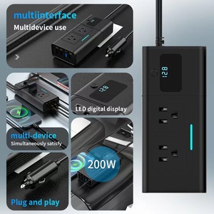 Convertidor de Corriente para Auto de 200W y 110V con Puerto USB y Encendedor de Cigarrillos, <span class=keywords><strong>Adaptador</strong></span> de Inversor de Energí<span class=keywords><strong>a</strong></span> para Vehículos - Product Image 2