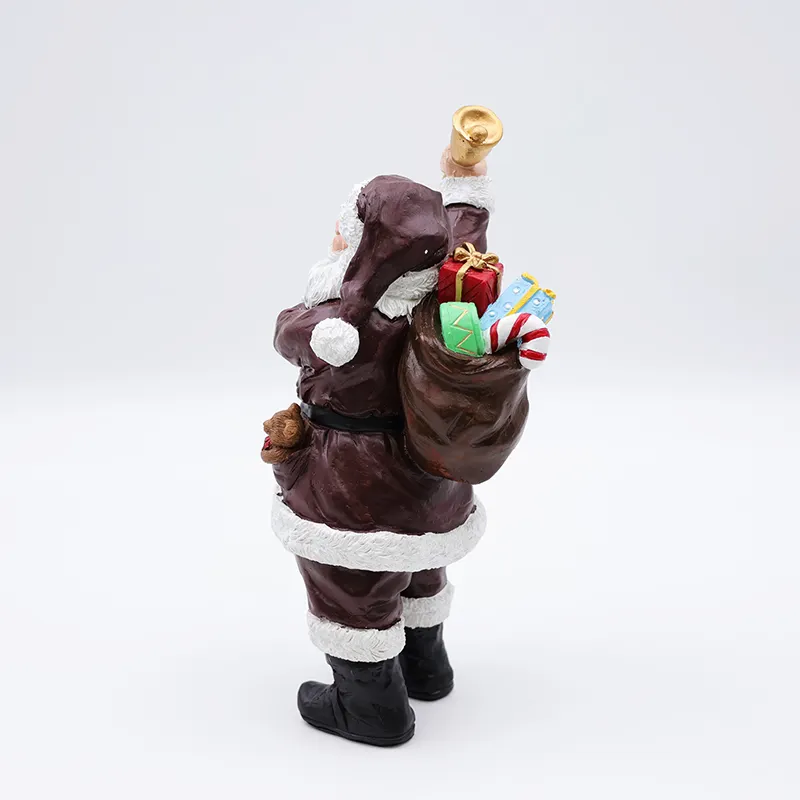 Oem Custom Kerst Decor Nieuwe Hars Miniatuur Chocolade Santa Claus Beeldje Ornamenten Tafelblad Sculptuur