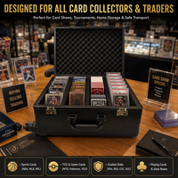 Boîte de rangement pour 105+ cartes gradées, étui de transport à 4 rangées avec serrure à code, poignée portable, mousse EVA personnalisée pour PSA BGS SGC TCG