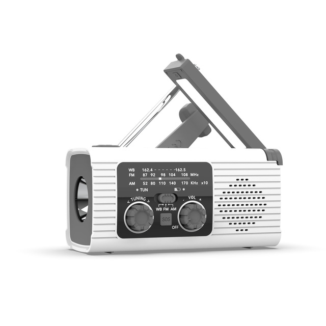 Multi Functional Solar Powered Hand Cranked Charging Mobile Phone Emergency Radio, Charging Lighting, Radio