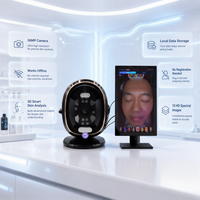 Analyseur de peau facial 3D AI portable, caméra HD WiFi EU/UK/US, analyse des rides/humidité/acné/pigmentation, écran tactile 21,5 pouces