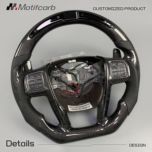 Volante Deportivo Personalizado de Fibra de Carbono Real con Palanca de Cambios LED Inteligente para Pacifica 200 200S 300 300C 300S 2011-2015 - Product Image 3