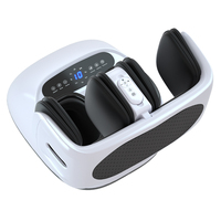 Appareil de massage des pieds et des genoux 2 en 1 avec chauffage, massage Shiatsu des pieds et compression d'air réglable pour les genoux