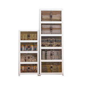 Armoire de rangement pliable, grande, carrée, 5 niveaux, organiseur de vêtements pour bébé, armoire de rangement pour la maison, pas d'installation requise - Product Image 4