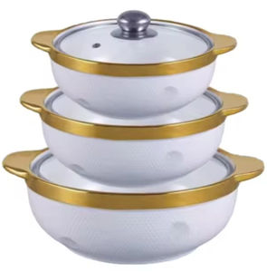 Juego de Ollas de Cerámica Ecológicas de 3 Piezas, Aptas para Horno y Lavavajillas, Venta Caliente de Fábrica - Product Image 4