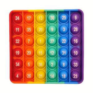 Jouet éducatif Rainbow Pop Toy, 12 x 12, silicone, multiplication, jouet sensoriel pour enfants - Product Image 3