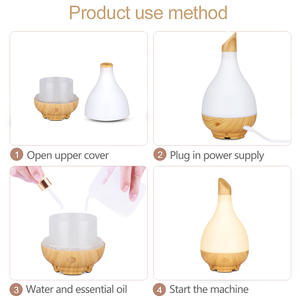 Humidificateur d'aromathérapie en bois grainé AliExpress 100 ml avec lumière LED, diffuseur de bureau pour usage domestique - Product Image 5