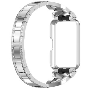 Correa deportiva <span class=keywords><strong>2</strong></span> en 1 para Samsung para Galaxy <span class=keywords><strong>Watch</strong></span> <span class=keywords><strong>Fit</strong></span> 3, correa de reloj de acero metálico con funda, Correa para Samsung <span class=keywords><strong>Fit</strong></span> 3 - Product Image 3