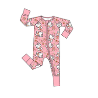 Combinaison bébé en bambou imprimée sur mesure de haute qualité pour Halloween, confortable, vente en gros avec service de production rapide, toutes saisons