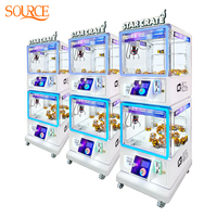 Machine de jeu d'arcade à monnayeur SOURCE, mini machine à griffes de bureau à double couche avec LED colorées, pour la capture de prix